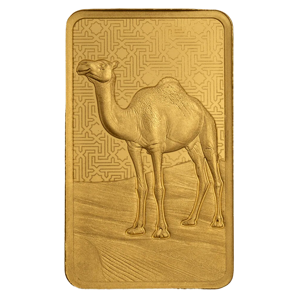 2026 PAMP Arabian Camel 5g Gold Proof-Like Bar w/Pendant Frame