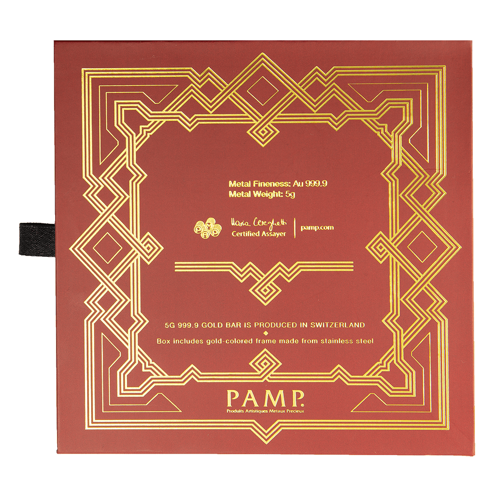 2026 PAMP Arabian Camel 5g Gold Proof-Like Bar w/Pendant Frame