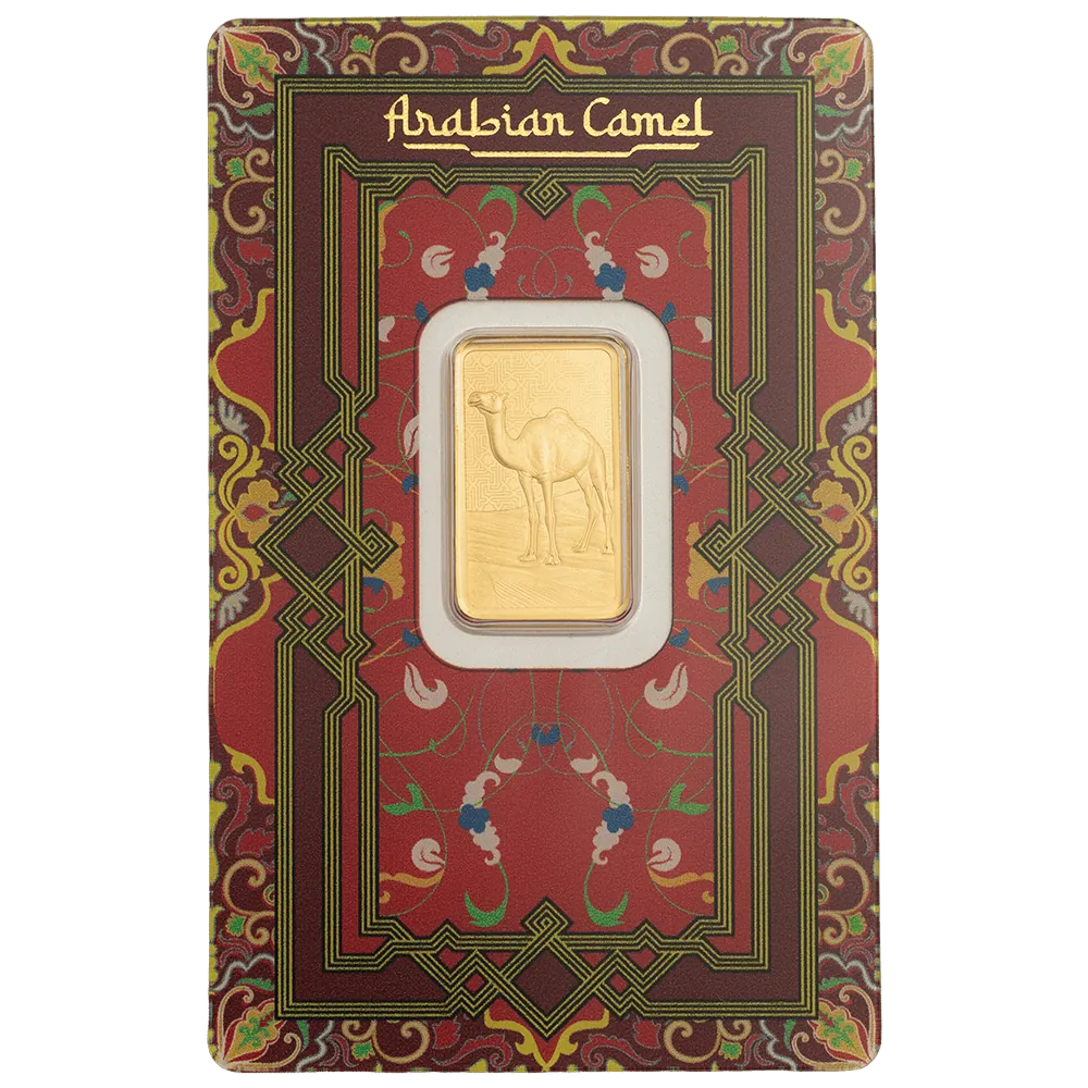 2026 PAMP Arabian Camel 5g Gold Proof-Like Bar w/Pendant Frame