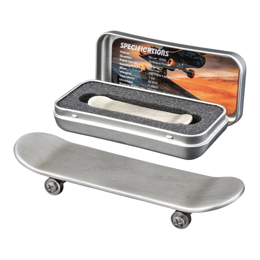 SKATEBOARD 3D 1 Oz Silver Coin 5$ Samoa 2023