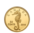 1/25 oz. Pure Gold Coin - Sea Creatures: Seahorse - Mintage: 7,500 (2014)