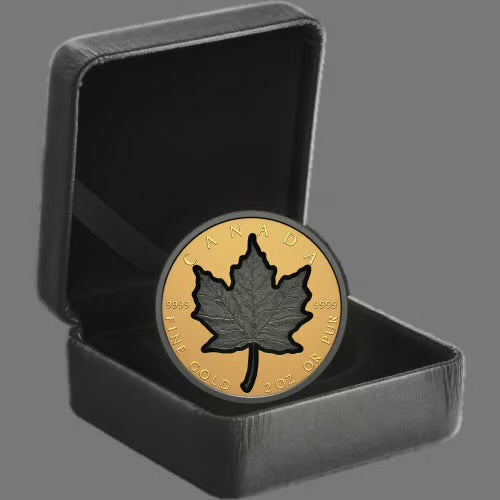Canada 200$ 2023 SUPER INCUSE MAPLE LEAF GML Black Rhodium 2 oz Pure Gold Coin