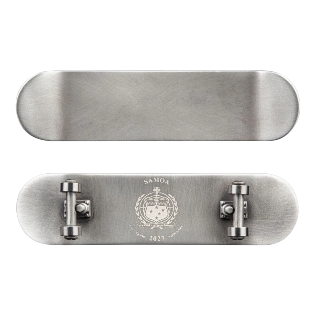 SKATEBOARD 3D 1 Oz Silver Coin 5$ Samoa 2023