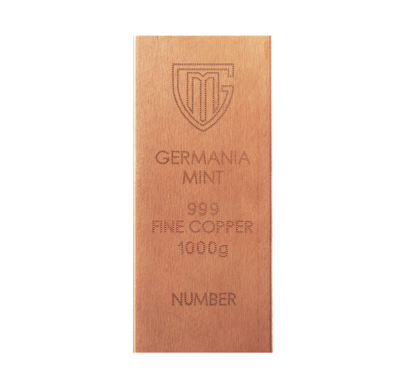 1kg Germania Raw Pure Copper Bar with box Germania Mint